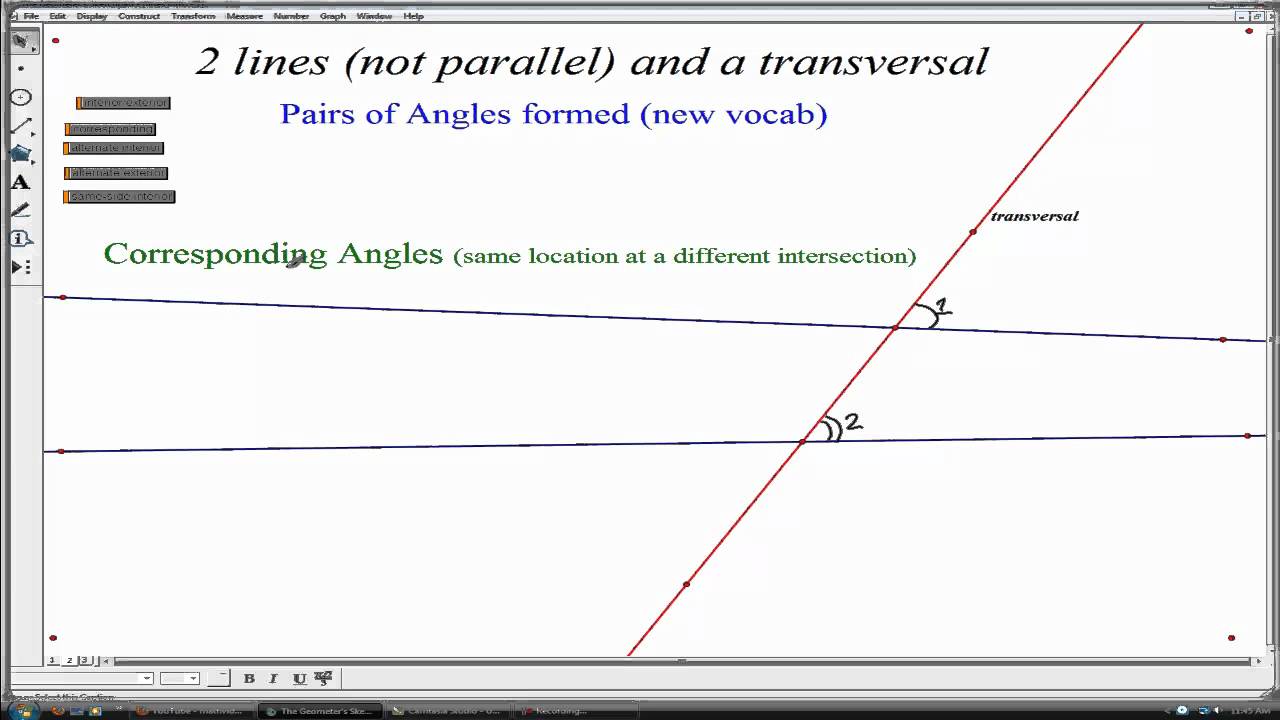 lines and angles (geometry chapter 3 section 12) YouTube