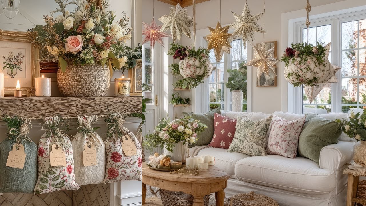 Уютный маленький розовый праздничный домик 2025 | 25 классических рождественских декора для мален...