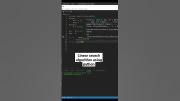 Linear Search algorithm using python #pythonprogramming #programs #python #programmingmonk