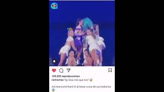 así reaccionó karol G al besar a una bailarina