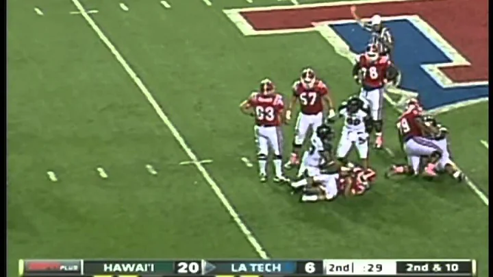 Art Laurel sacks Nick Isham again Hawaii vs. Louis...