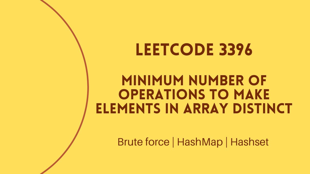 Solving Leetcode POTD in real-time | 3396. Min Operations to make array ...