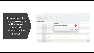 Error al ejecutar un programa que utiliza Java en webs de la administración pública