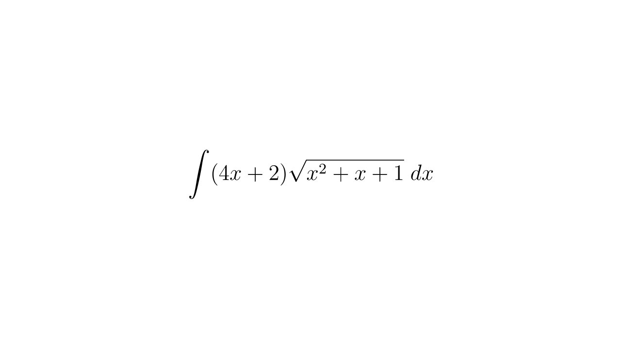 Integral Of 4x 2 Root X 2 x 1 YouTube integral-of-4x-2-root-x-2-x-1-youtube