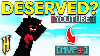 Luvonoxs Hypixel Youtube Rank Removed