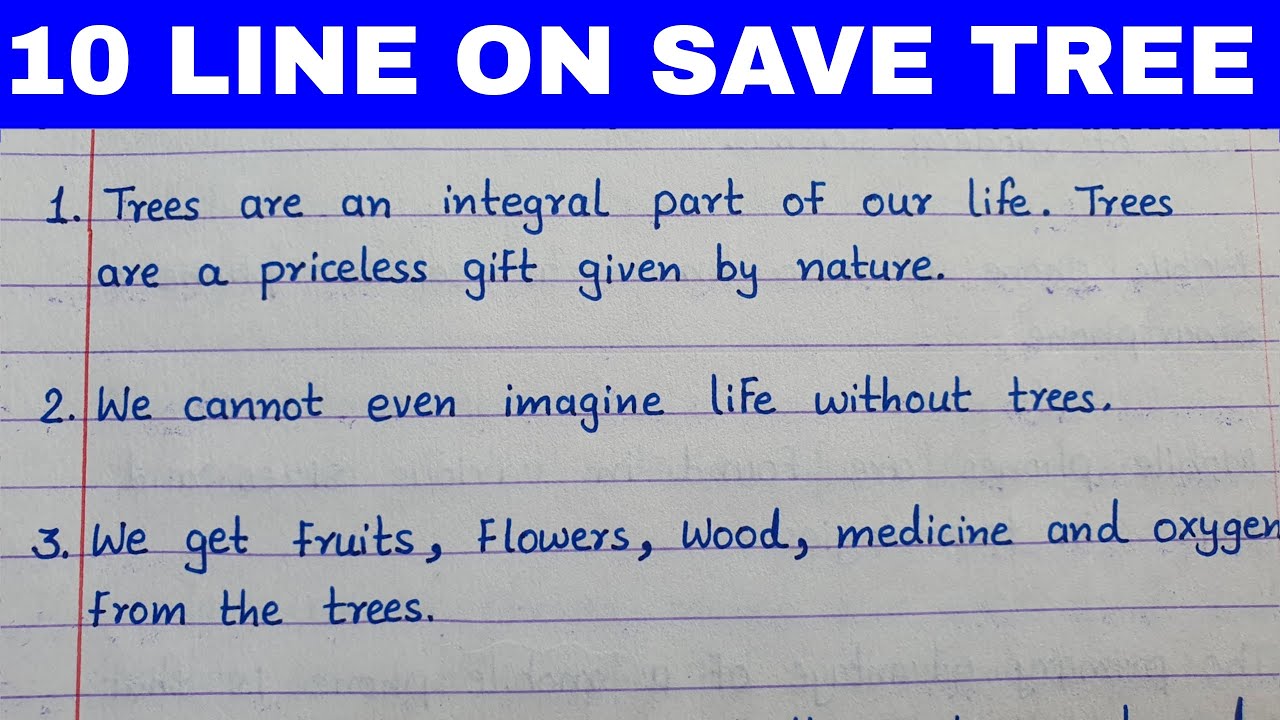 10 LINE ON SAVE TREE || PLS Education || Essay Writing || Letter Writing || Application Writing