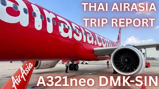 Thai AirAsia Airbus A321neo Trip Report | Bangkok to Singapore 🇹🇭🇸🇬