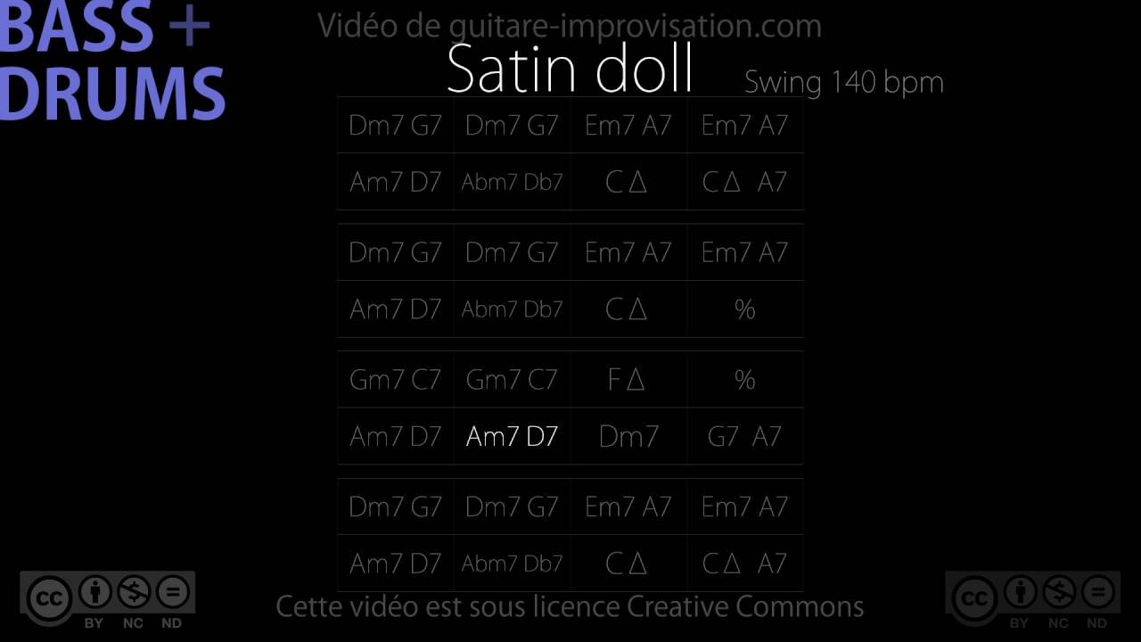 Satin Doll (bass/drums) Backing Track YouTube