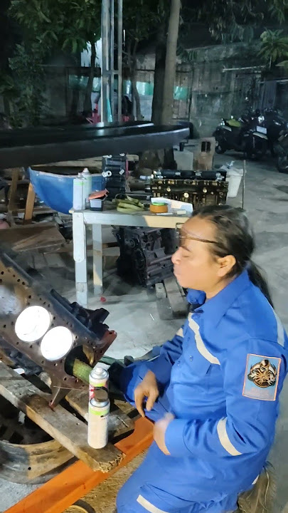 cek las liner boring yang retak #lasalumuniumkelik #alatberatterbesar #hino