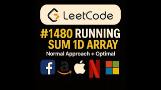 "💥 LeetCode 1480: Running Sum in Java | Normal vs Optimal Approach 🔥"