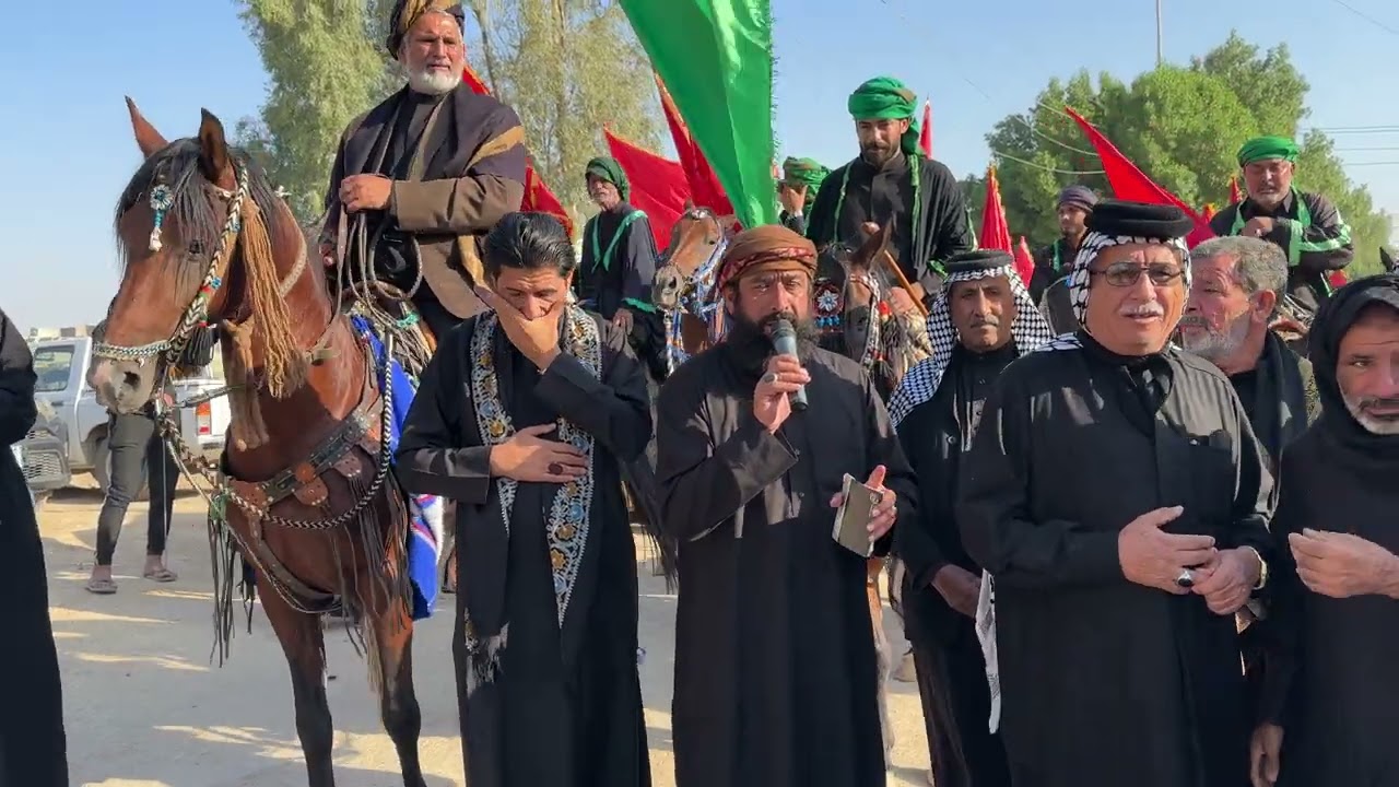 هذا اليوم انطلاق موكب ناحية شيخ سعد واسط مسيرة التابعي سعيد بن جبير رض سيرا على الاقدام الى الحي