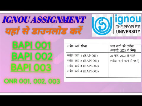 bapi 3 ignou assignment in hindi