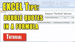 Excel Tips: Add double quotes in a formula