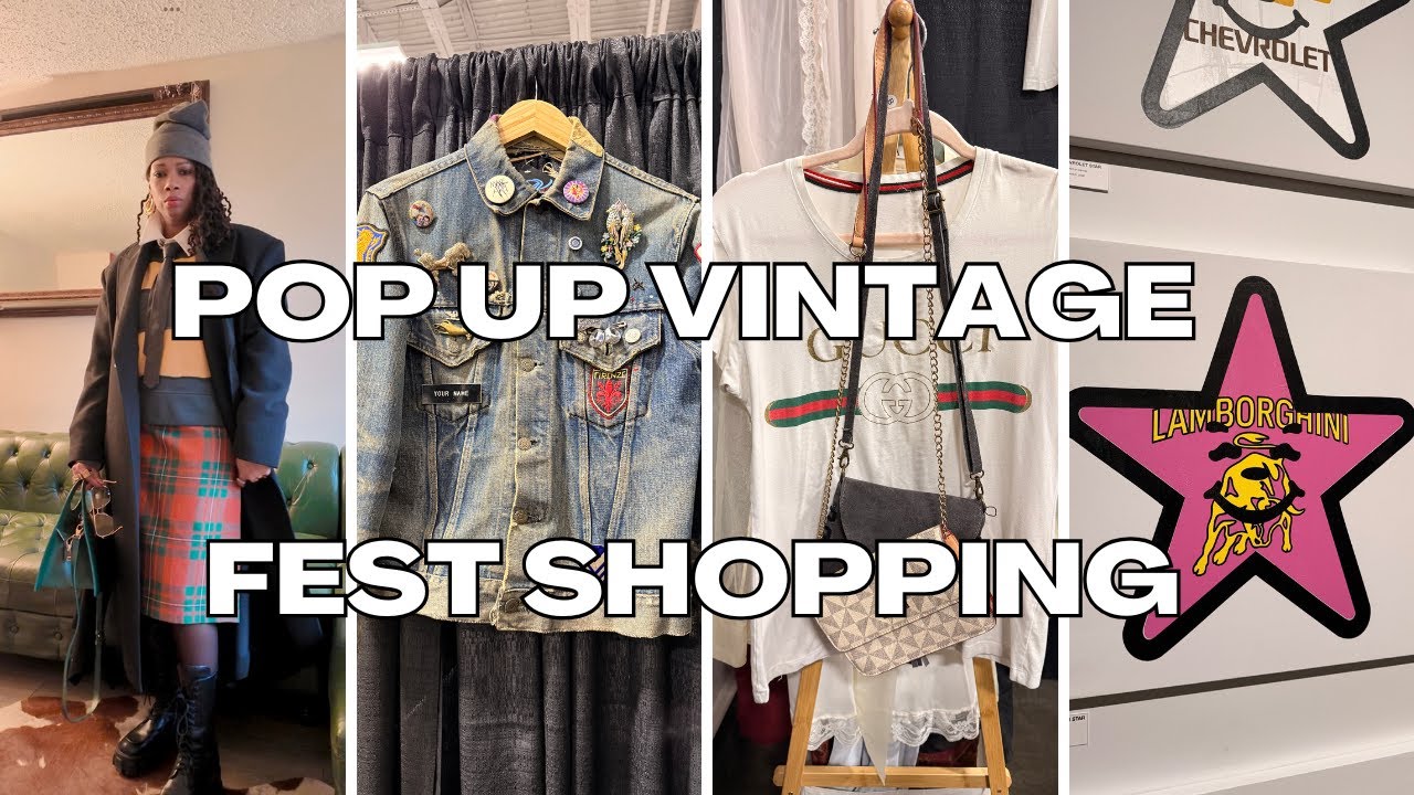 THRIFT SHOPPING AT THE TOTALLY RAD VINTAGE FEST| AUSTIN BABBITT ART MERCH POP UP! JERSEY| SOHO