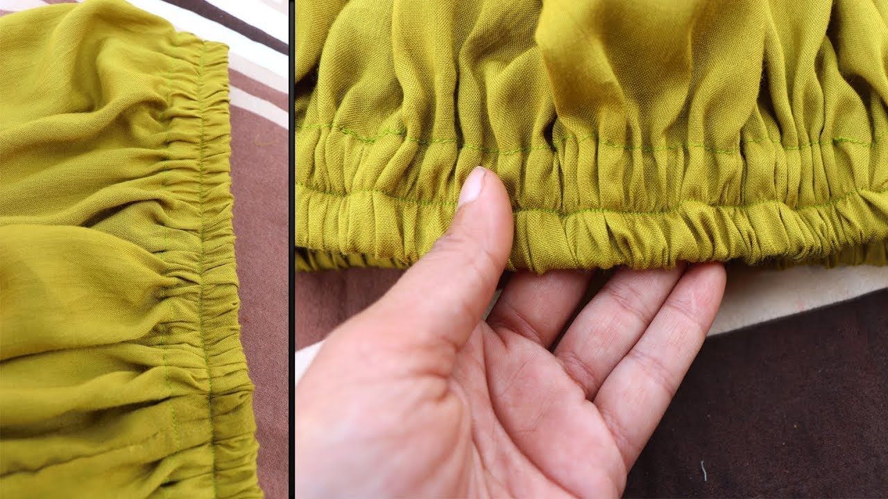 Easy way to Sew and attach an ELASTIC in Hindi/Urdu l Basic Stitching