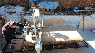 Urban logging/ Cutting slabs with my Hudson Warrior sawmill - The entire process start to finish