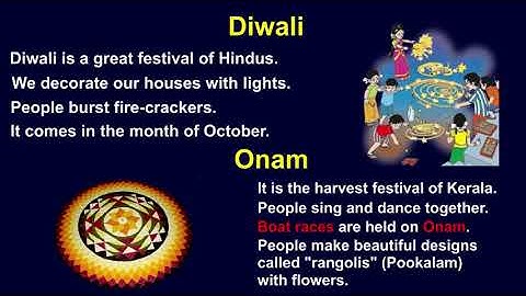 STD 1 TERM 2 EVS LES 3 festivals and celebrations