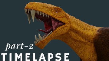 How to sculpt Biarmosushus dinosaur in blender part- 2 | Blender | Blender Tutorial | Sculpting