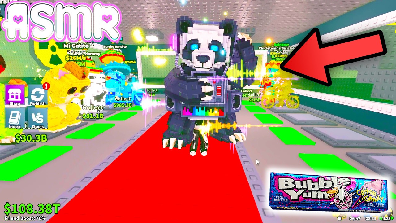 ASMR Roblox Steal a Brainrot Event Admin Abuse Relaxing Whispering + Gum Chewing 💤 🍀