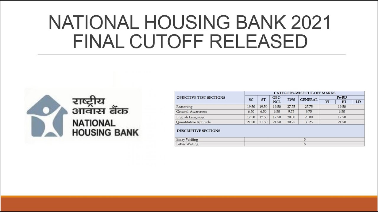 NATIONAL HOUSING BANK 2021 FINAL CUTOFF RELEASED | SAME TREND FOLLOWED EVERY YEAR