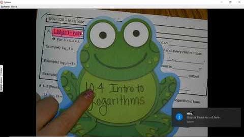 10.4 #1 - 12 Video Notes Evaluating Logarithms