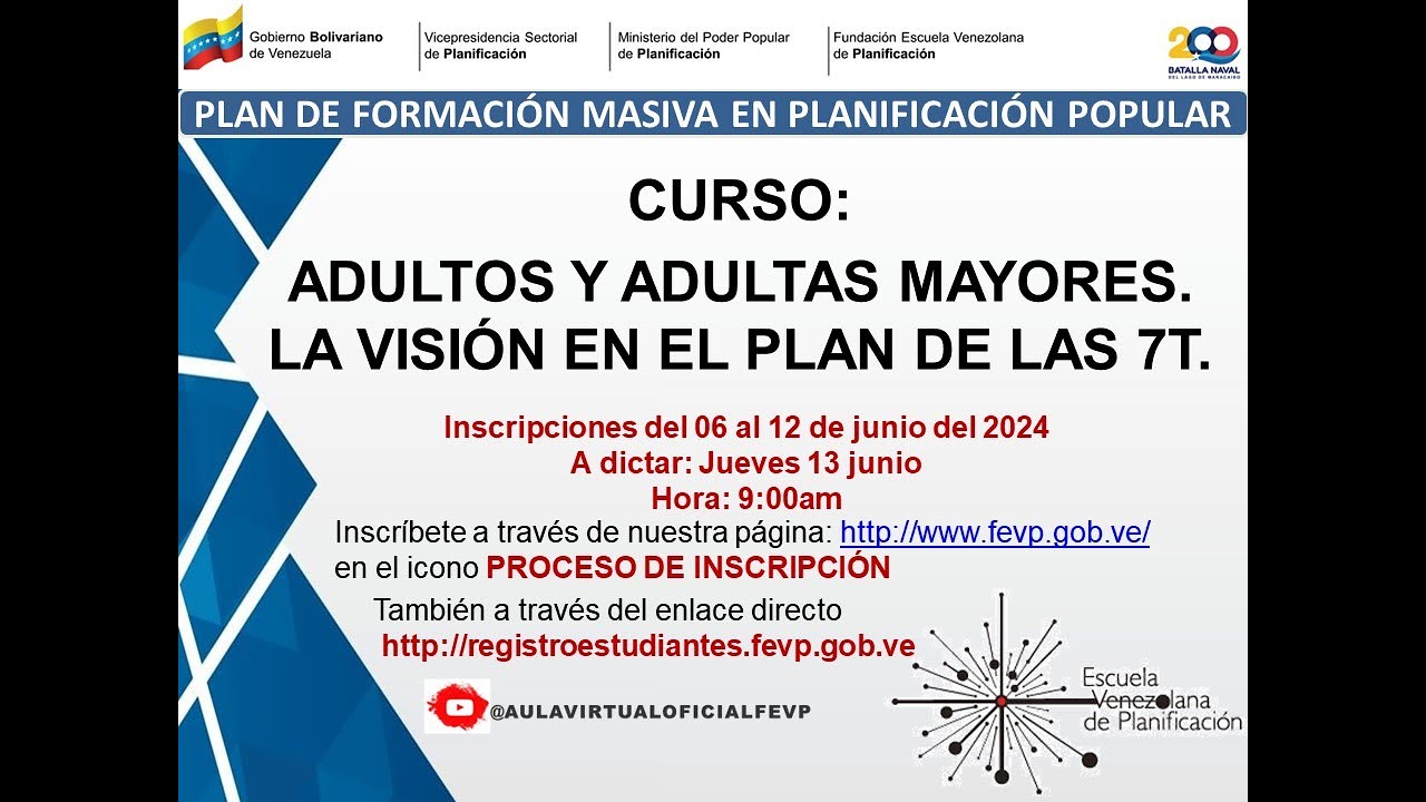 ADULTOS Y ADULTAS MAYORES. LA VISIÓN EN EL PLAN DE LAS 7T.