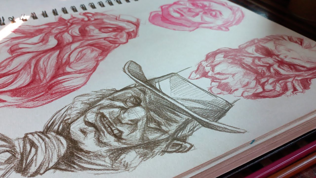 Drawing 100 heads in 10 days challenge.