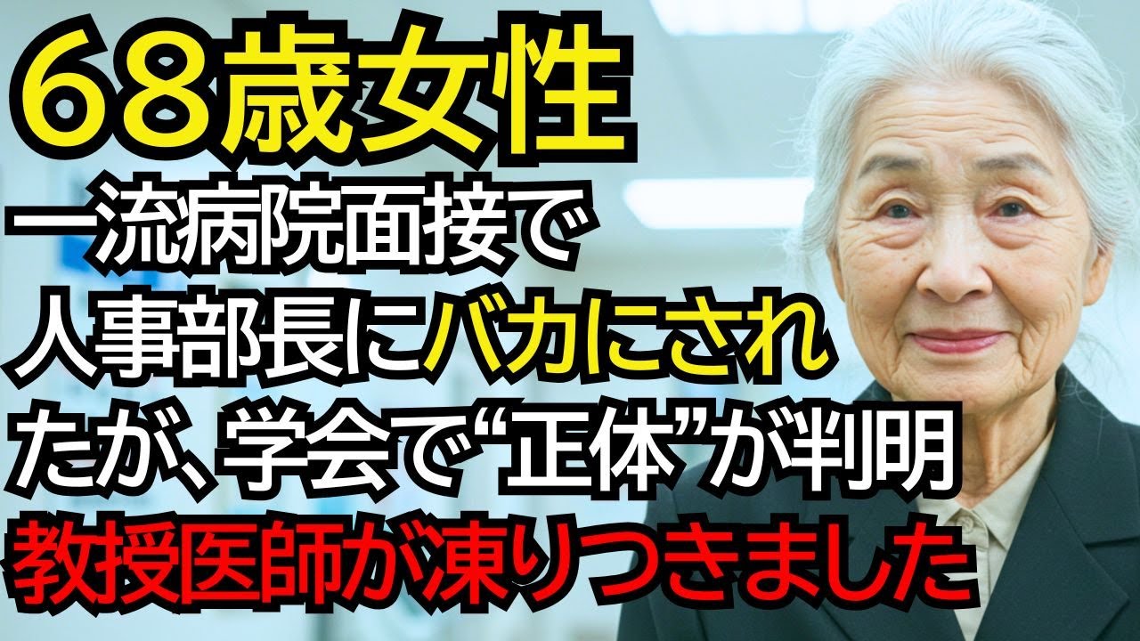 一流病院の面接で「清掃員でも無理」と笑われたおばあさん──数時間後、彼女が学会に現れ、教授医師が深々と頭を下げました