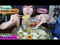 FROZEN VEGAN DUMPLING aka "MANDU" • MUKBANG