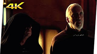 Darth Tyranus Se Reune Con Darth Sidious | Star Wars: El Ataque De Los Clones (2002) 4K UHD (LATINO)