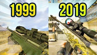 Evolution of the AWP in Counter Strike on Dust Map 1999 - 2019