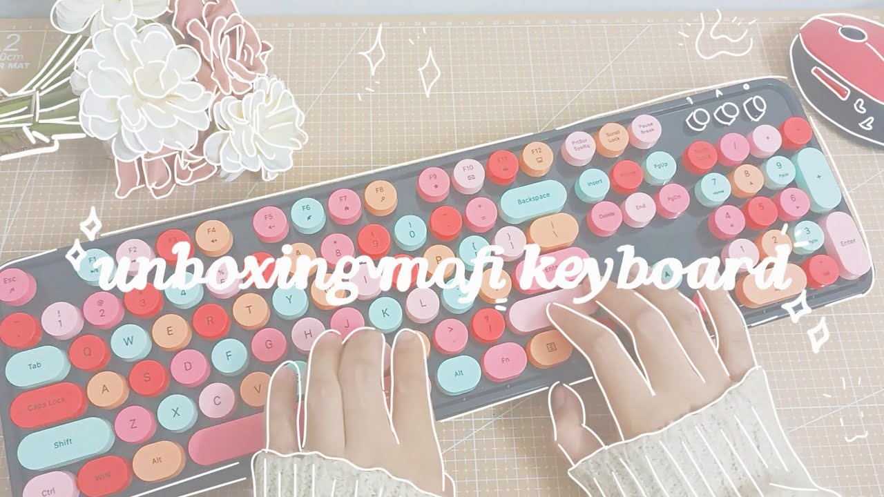mofii sweet keyboard set unboxing + typing asmr 🍭🧋