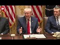 Trump interrupts  meeting focused on war and rising prices to talk Sharpies