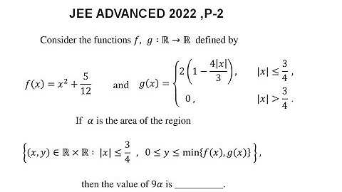 JEE ADVANCED 2022 |  PAPER 2 | SOLUTION |  MATHS | AREA UNDER CURVE |