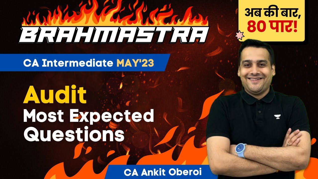 AUDIT Most Expected Questions | Exam Day Session | CA Inter Audit May ...
