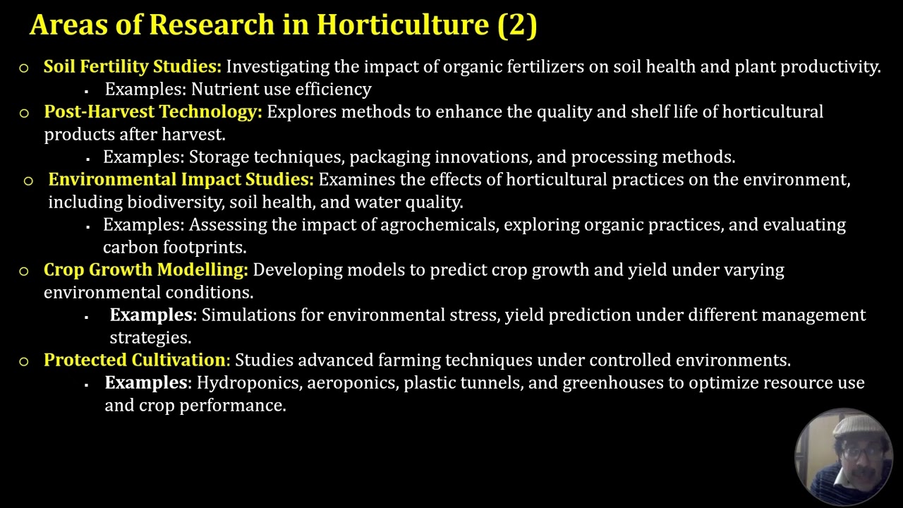 3_Areas of Research in Horticulture