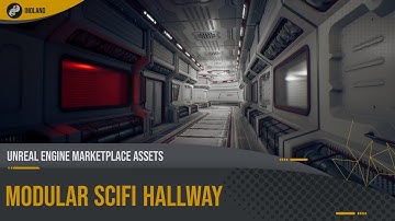 Modular SciFi Hallway - Unreal engine marketplace asset