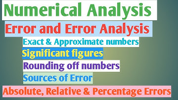 Error and Error Analysis