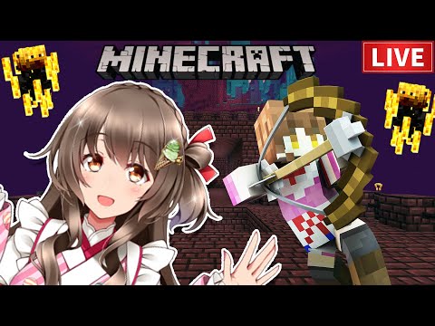【マイクラ】ネザー要塞にいくぞー！ウィザスケの頭とお宝をゲットだ【毎週日曜日はMinecraft生放送】