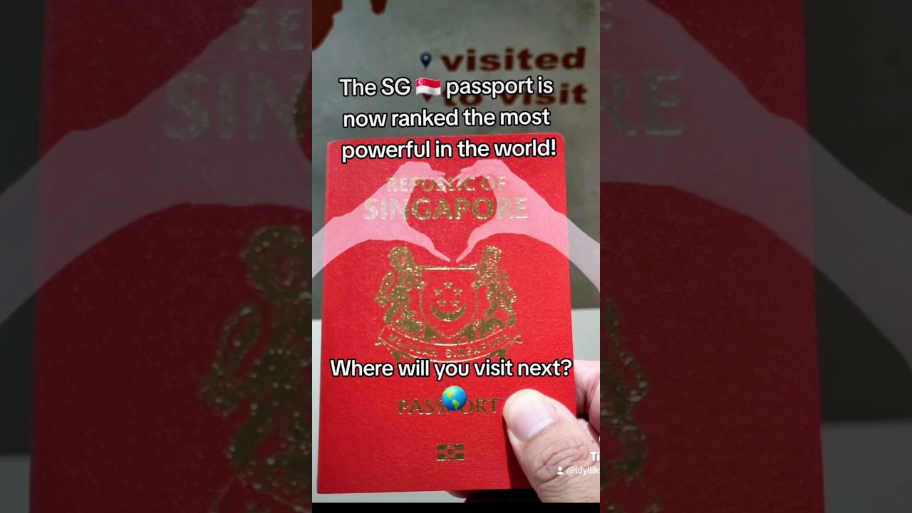 The Singapore passport is now ranked the most powerful - visa free to 192 destinations! 