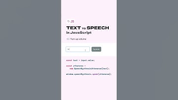 Text-to-Speech App in JavaScript! 🎤💻 #shorts #webdevelopment