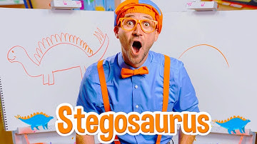 How To Draw A Stegosaurus - EASY ART FOR KIDS! | Blippi