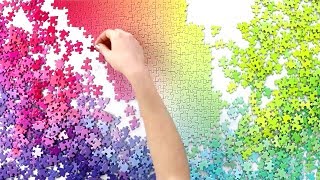 RAINBOW Jigsaw Puzzle Time Lapse - Oddly Satisfying - 1000 Pieces Gradient by Cloudberries screenshot 3