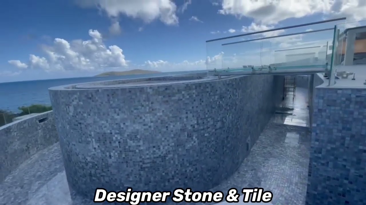 Custom Luxury Glass Tile Pool