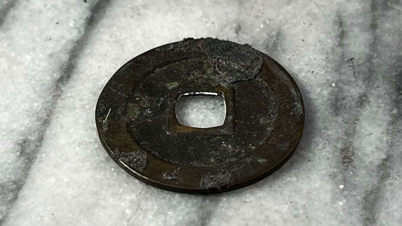 汚い古銭をピカピカにする方法 コイン磨き Japanese old coin cleaning
