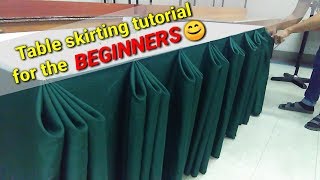 Table skirting tutorial for the beginners. Basic Pleats #2