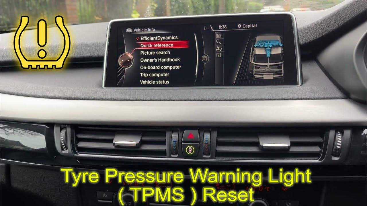 2015 BMW X5 tyre pressure warning reset - YouTube
