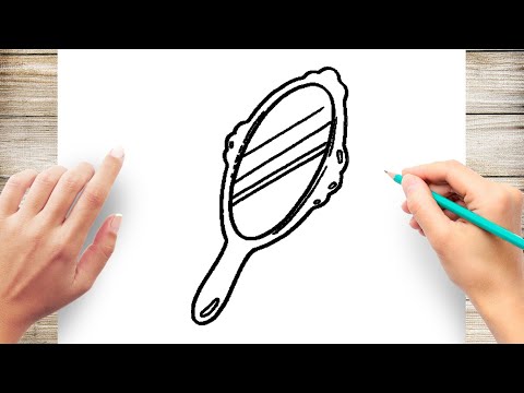 How To Draw Mirror Step by Step