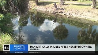Man critically injured after found in Lauderhill canal