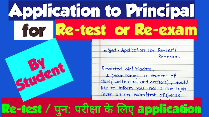 Application to Principal for Re Exam|Application for Retest#examapplication#reexam#retest